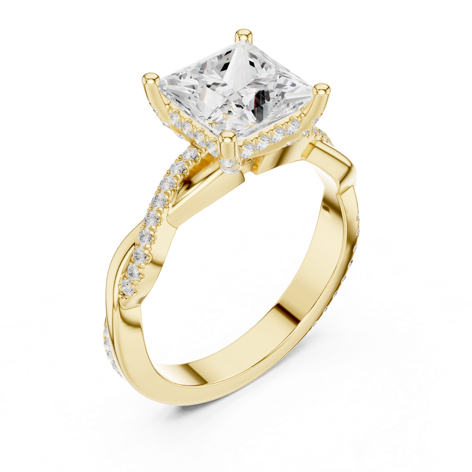 Gold Ring DDLR-883, Yellow Gold, view 2