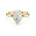 Gold Jewelry L36-10, Pear center stone, Yellow Gold, view 4
