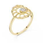 Gold Ring DR-6203, Yellow Gold, view 2