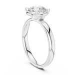 Gold Jewelry L36-10, Round center stone, White Gold, view 1