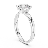 Gold Jewelry L36-10, Round center stone, White Gold, view 1