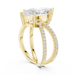 Gold Jewelry L36-25, Marquise center stone, Yellow Gold, view 1