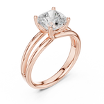 Gold Jewelry L36-9, Cushion center stone, Rose Gold, view 2