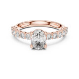 Gold Ring L03-667, Rose Gold, view 4