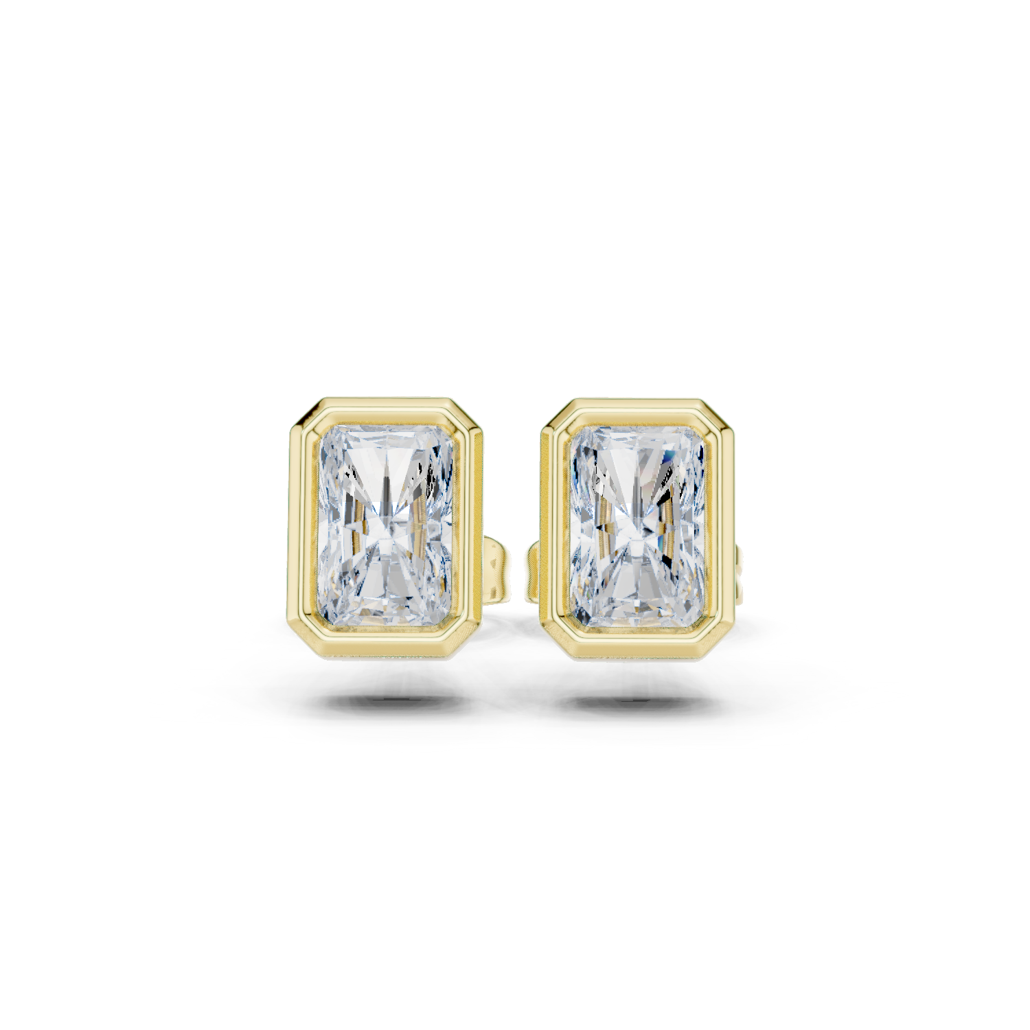 Gold Jewelry DDER-001, Radiant center stone, Yellow Gold