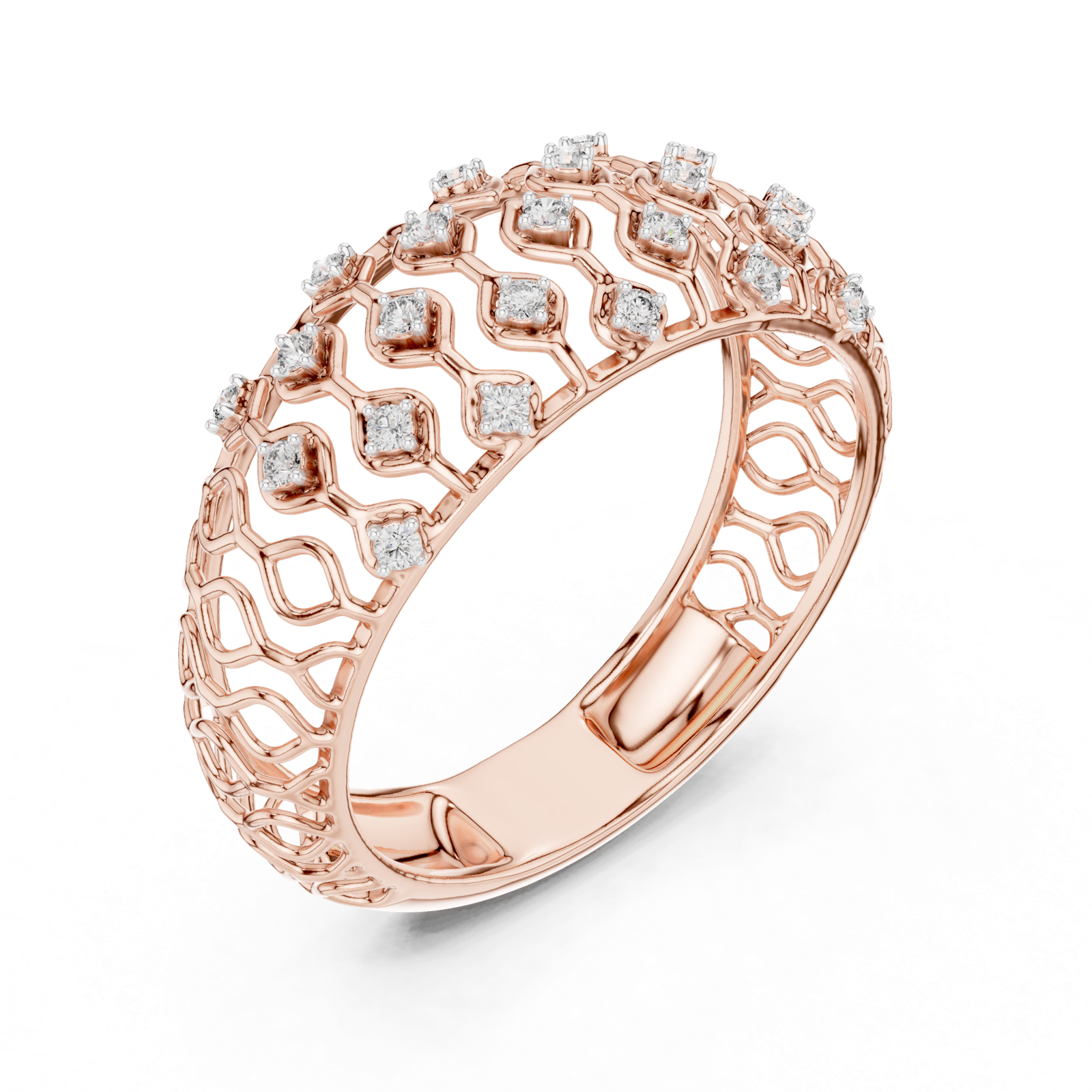 Gold Ring 12-10068@L, Rose Gold, view 2