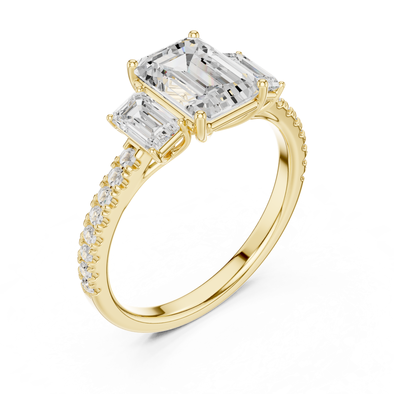 Gold Ring DDLR-790, Yellow Gold, view 2