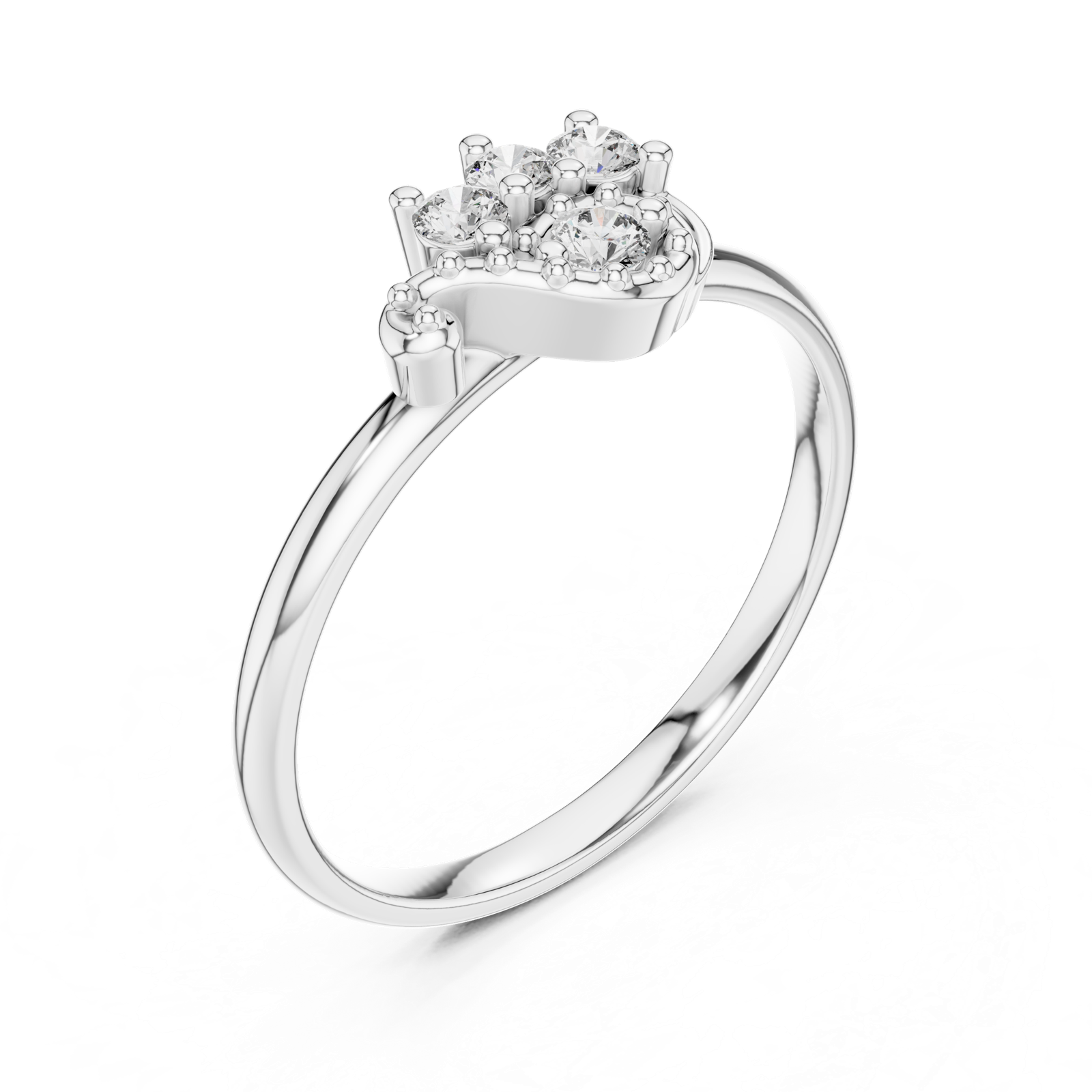 Gold Ring 1 (454), White Gold, view 2