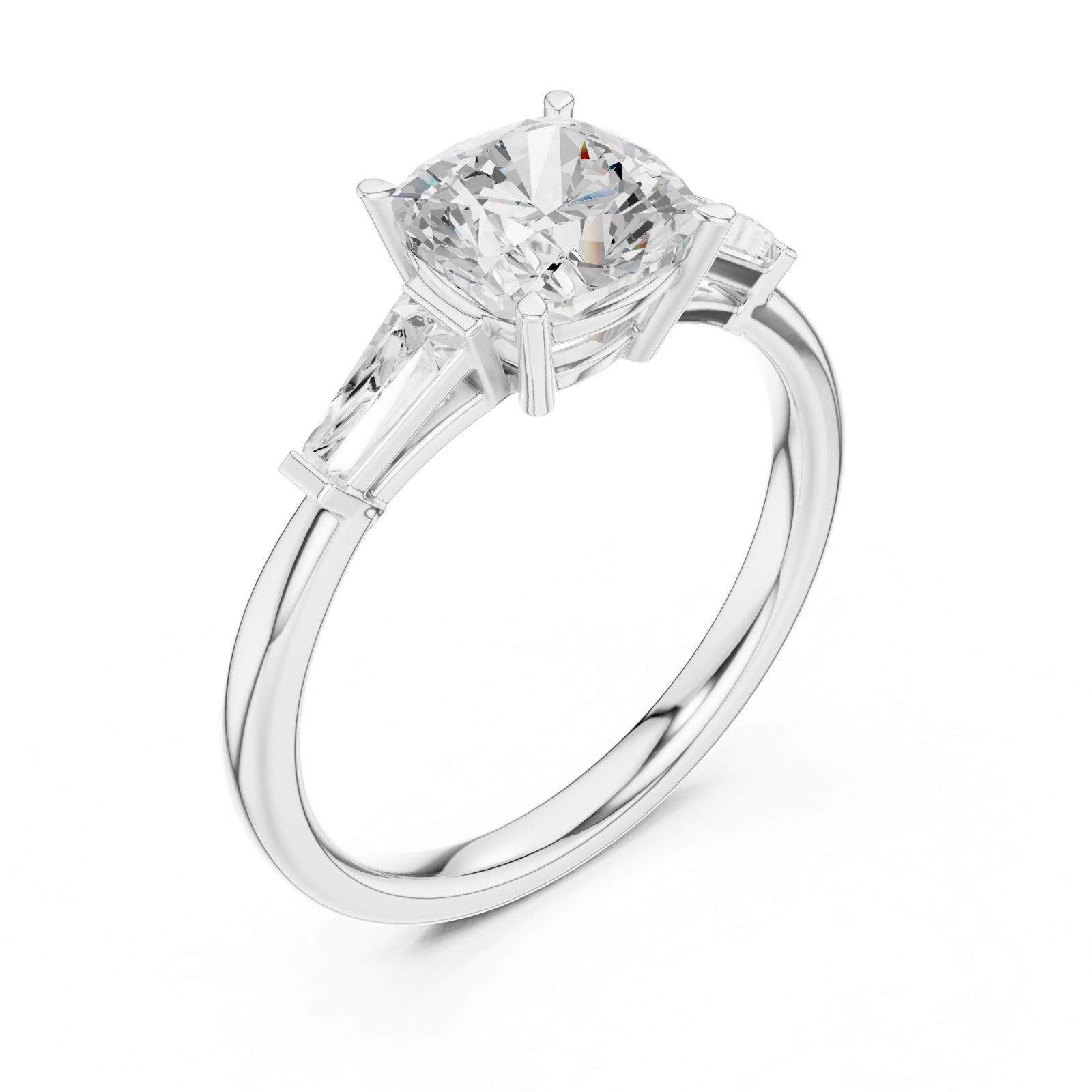 Gold Ring DDLR-1046, White Gold, view 2