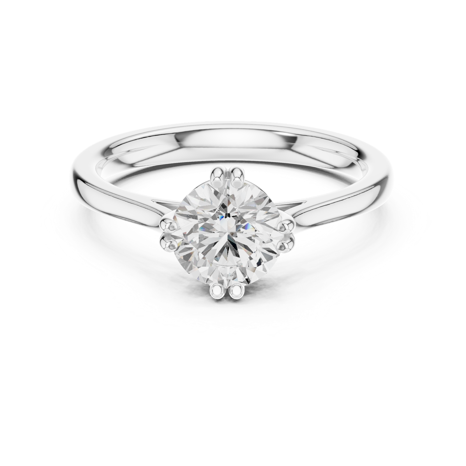 Gold Ring DDLR-540, White Gold, view 4