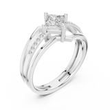 Gold Ring DDLR-475, White Gold, view 2