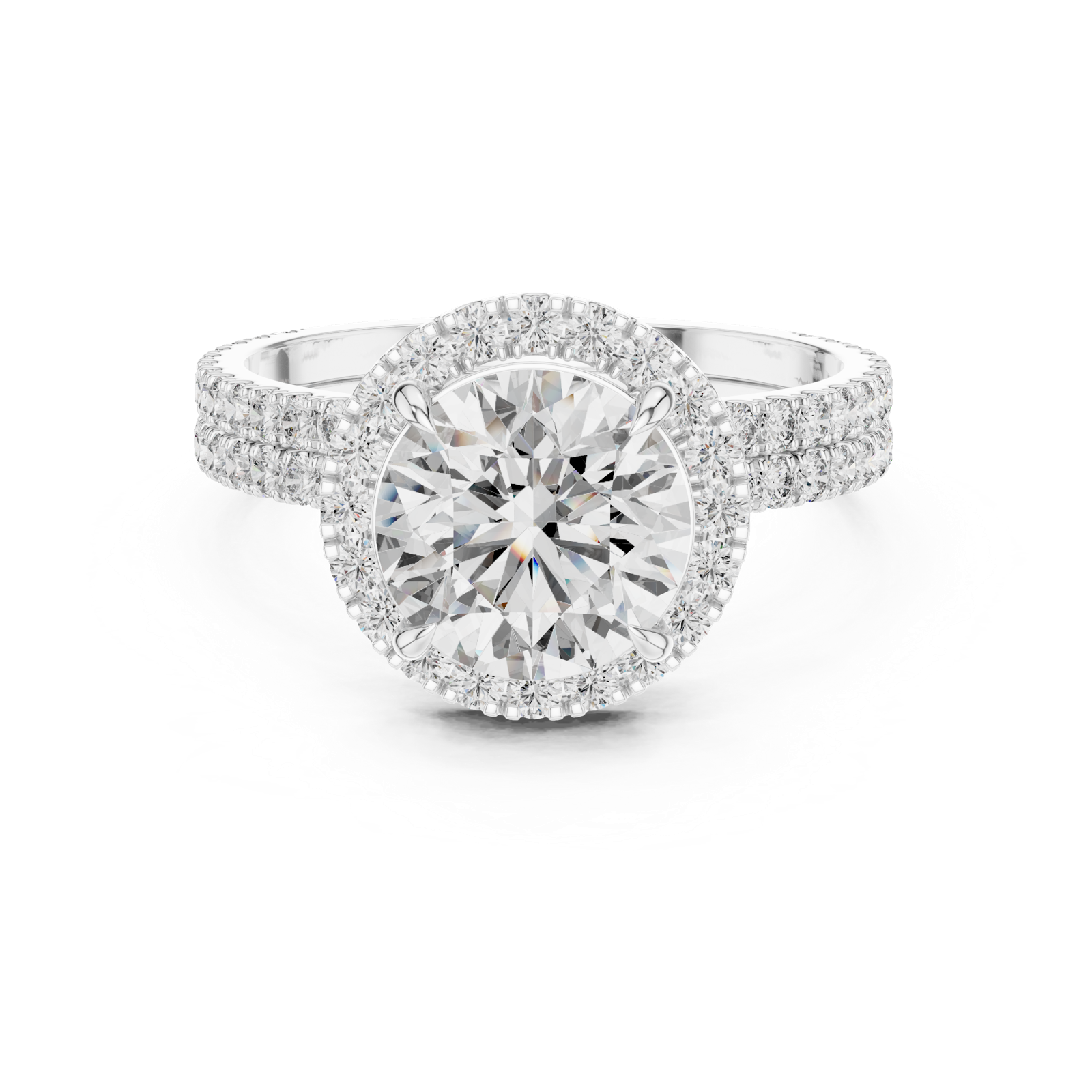 Gold Ring DDLR-006, White Gold, view 4