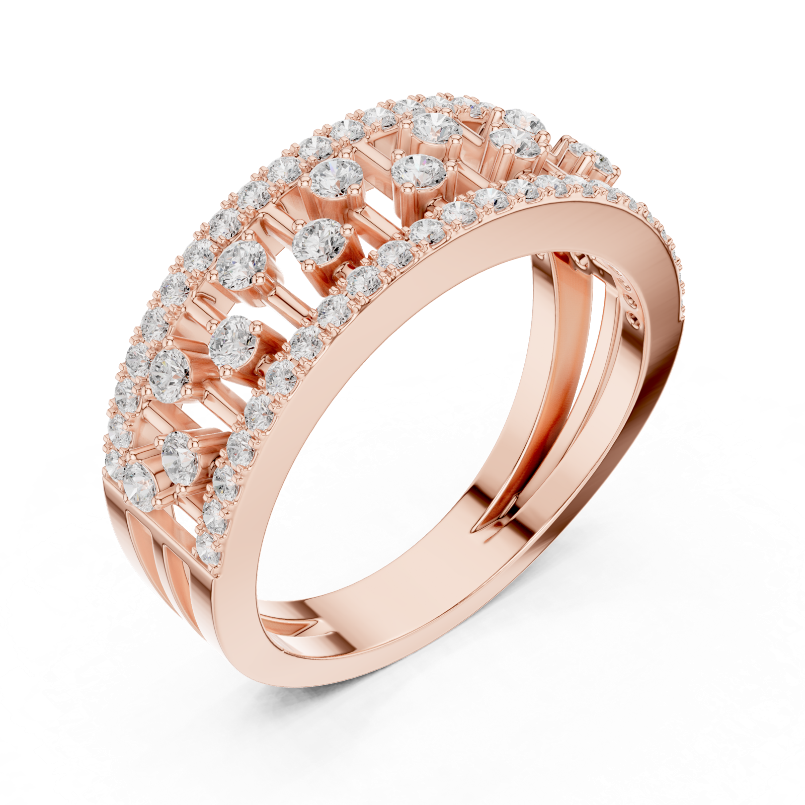 Gold Ring DDLR-775, Rose Gold, view 2