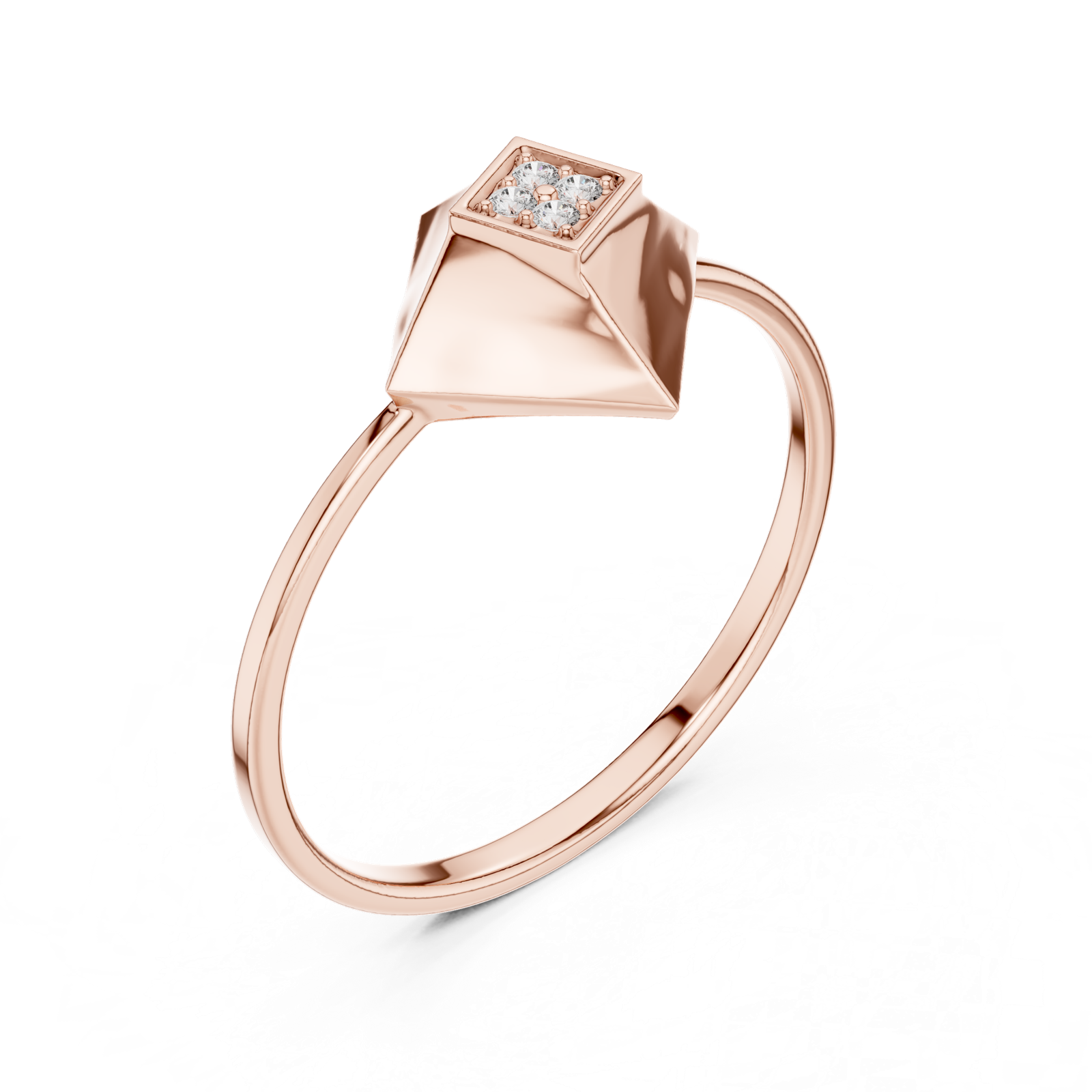 Gold Ring 1 (211), Rose Gold, view 2
