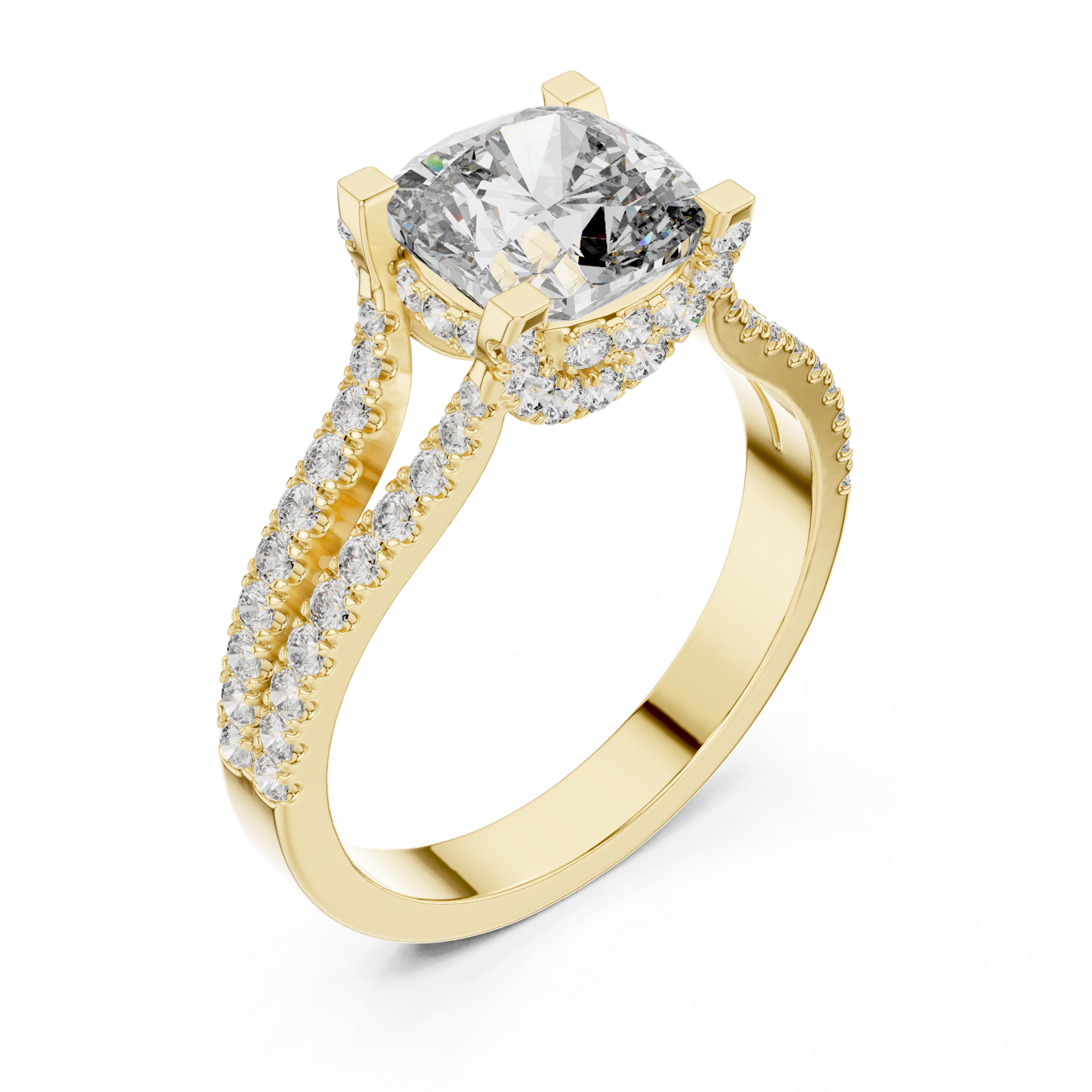 Gold Ring DDLR-182, Yellow Gold, view 2