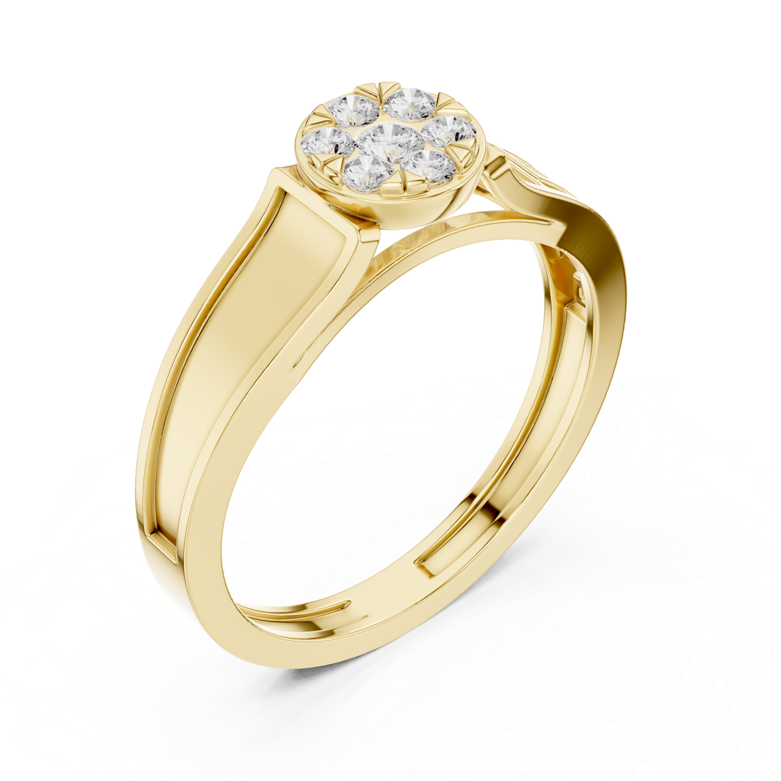 Gold Ring DDLR-825, Yellow Gold, view 2
