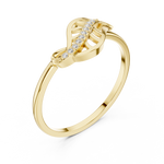 Gold Ring DR-6251, Yellow Gold, view 2