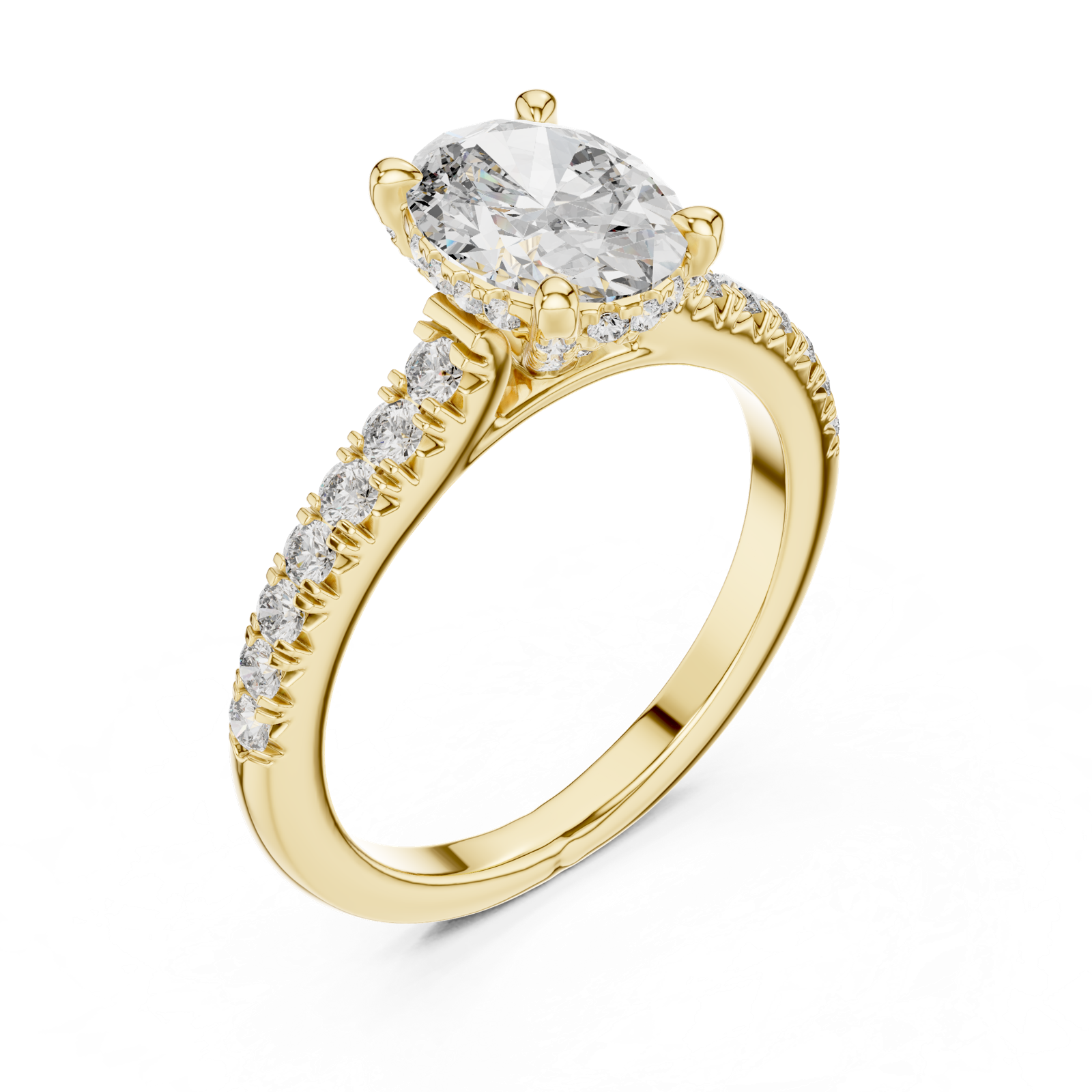 Gold Ring DDLR-249, Yellow Gold, view 2