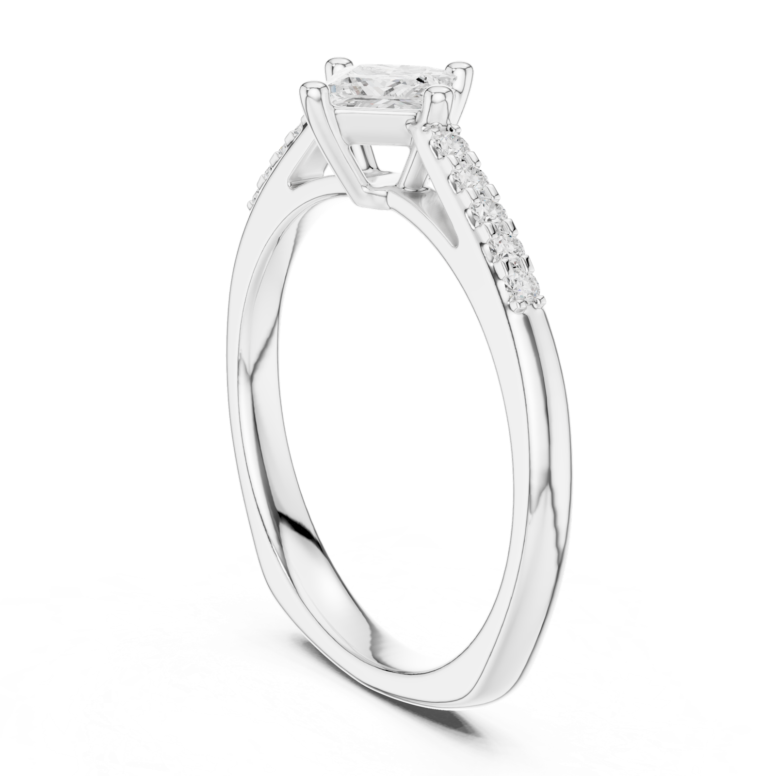 Gold Ring DDLR-518, White Gold, view 1