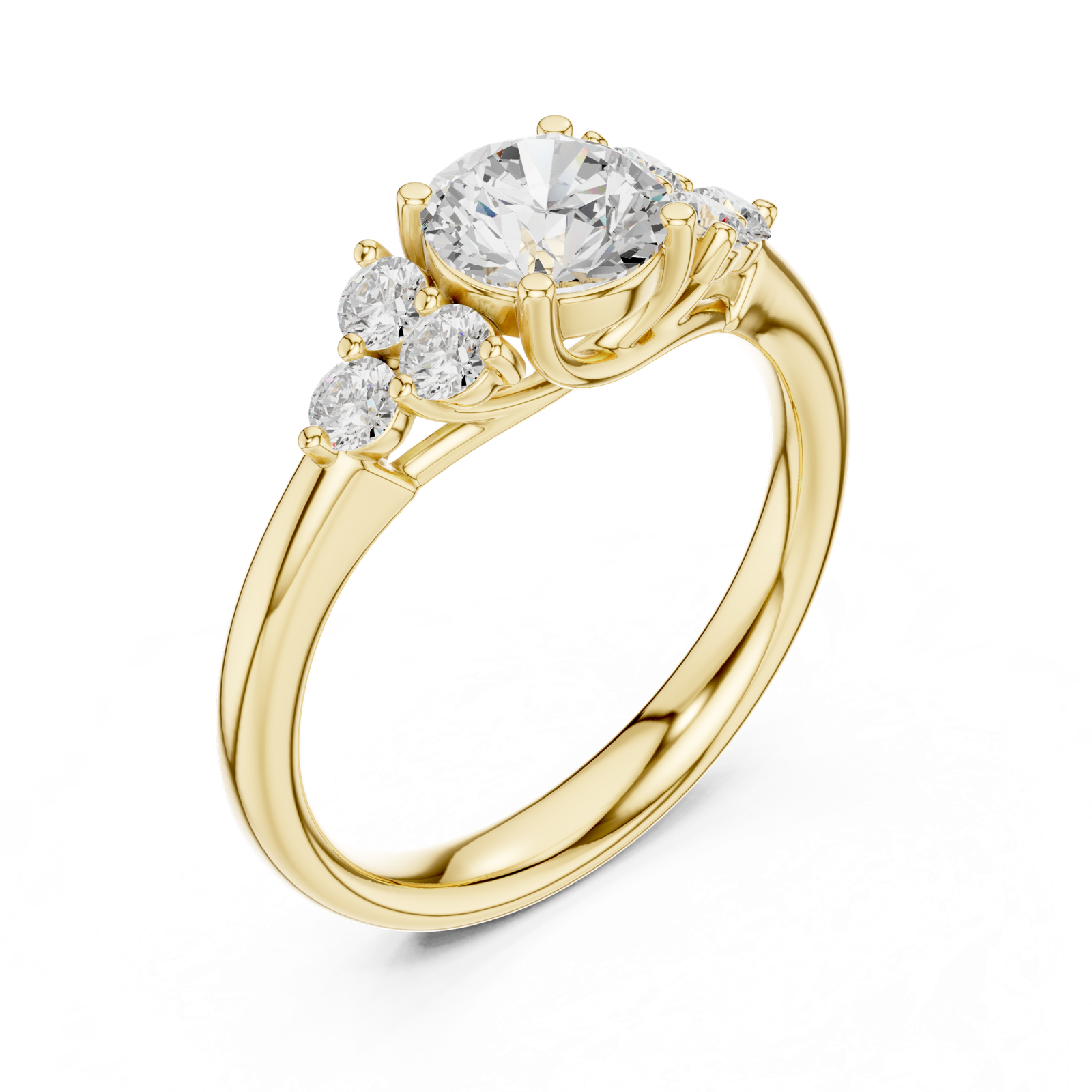 Gold Ring DDLR-678, Yellow Gold, view 2