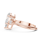 Gold Jewelry L35-66, Pear center stone, Rose Gold, view 3