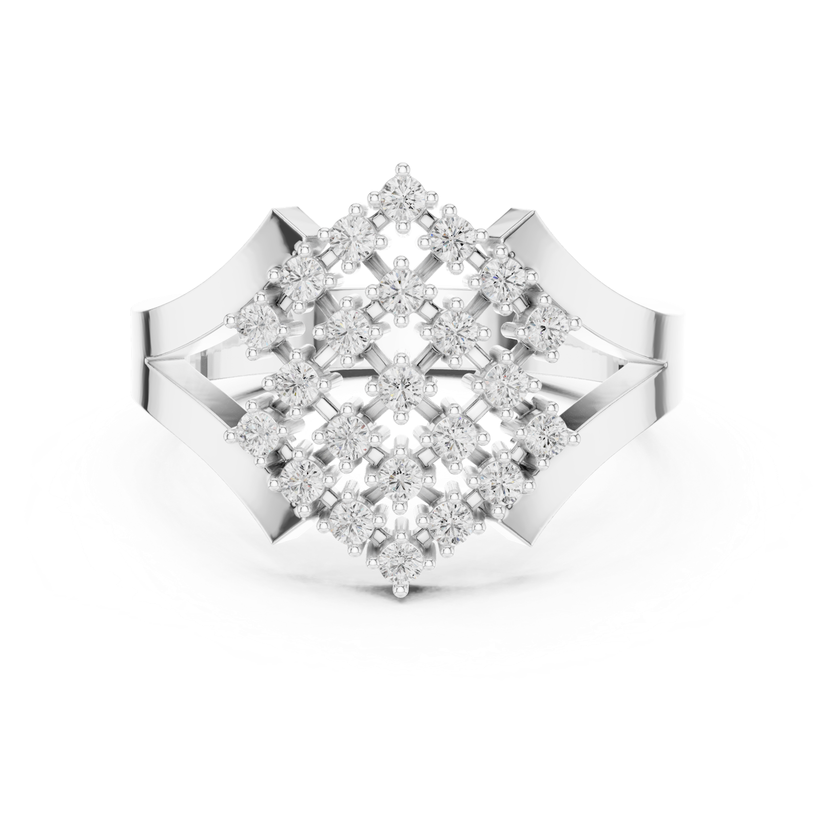 Gold Ring DDLR-461, White Gold, view 4