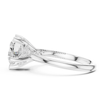Gold Ring DDLR-175, Heart center stone, White Gold, view 3