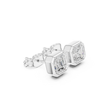 Gold Jewelry, Asscher center stone, White Gold, view 1