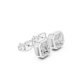 Gold Jewelry, Asscher center stone, White Gold, view 1