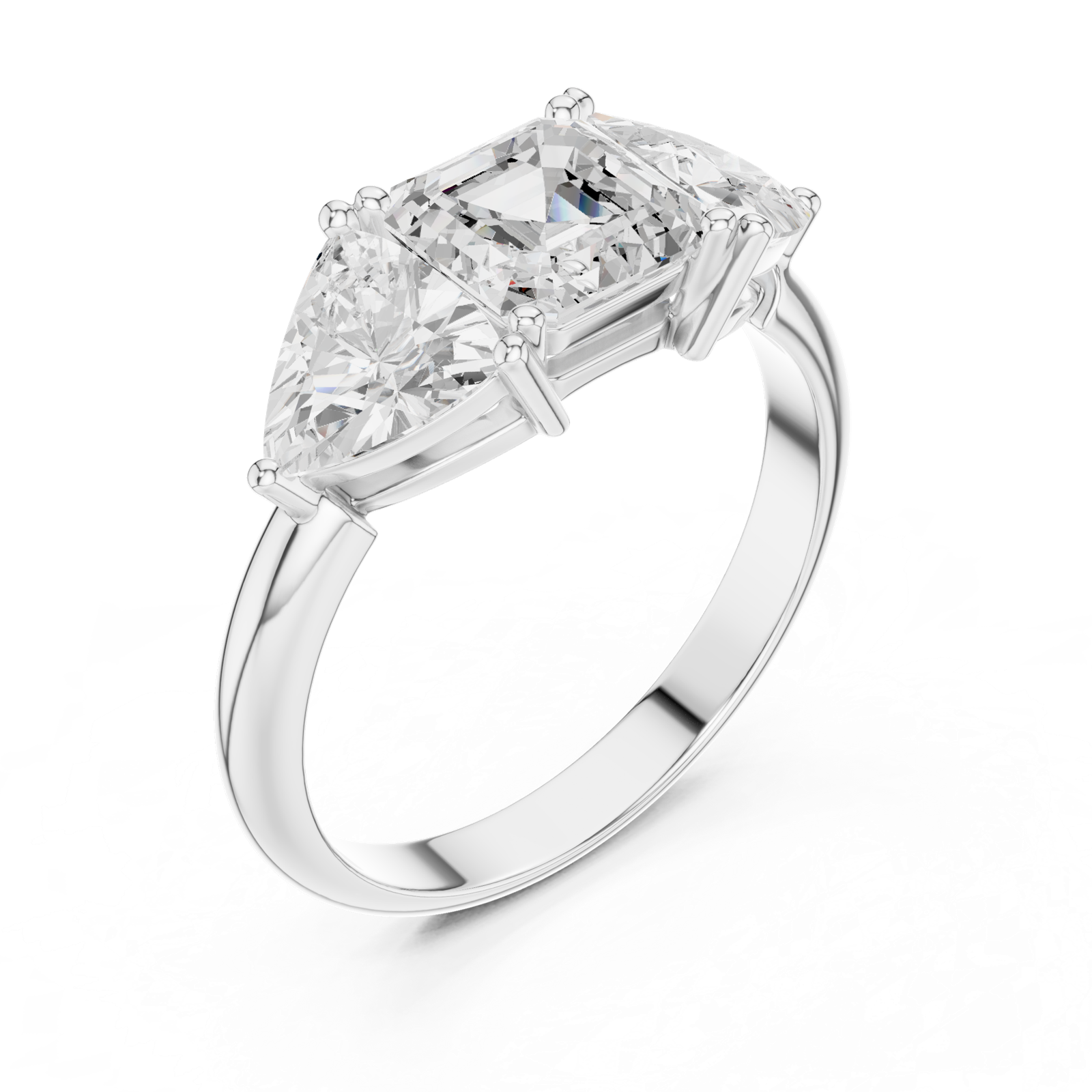 Gold Ring DDLR-1116, White Gold, view 2