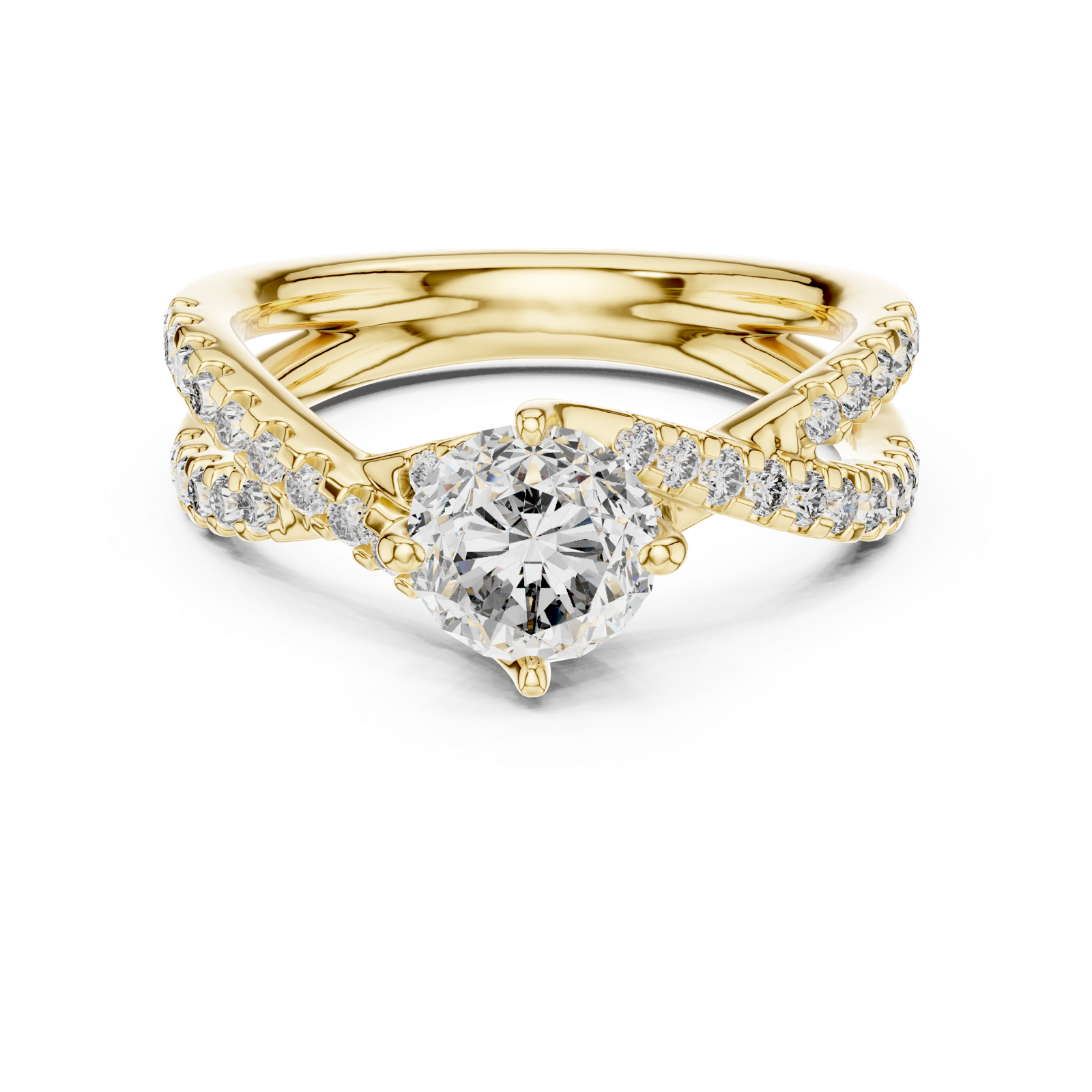 Gold Ring L03-638, Yellow Gold, view 4