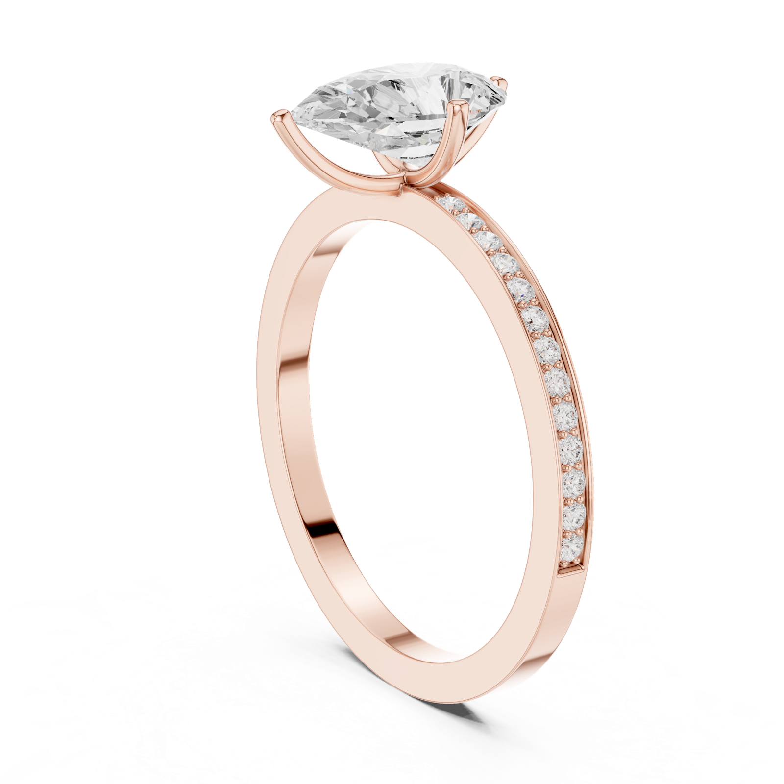 Gold Ring DDLR-1091, Rose Gold, view 1