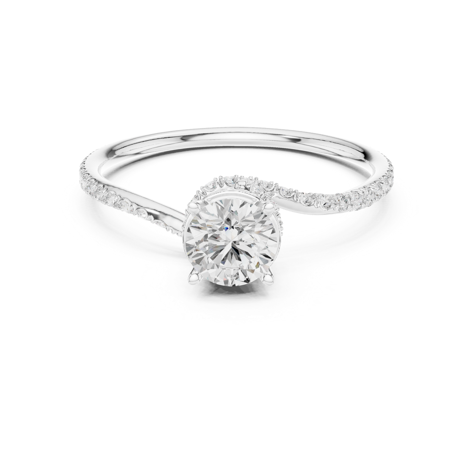 Gold Ring LR-0341, White Gold
