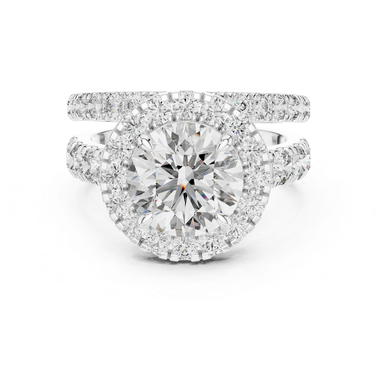 Gold Ring DDLR-007, White Gold, view 4