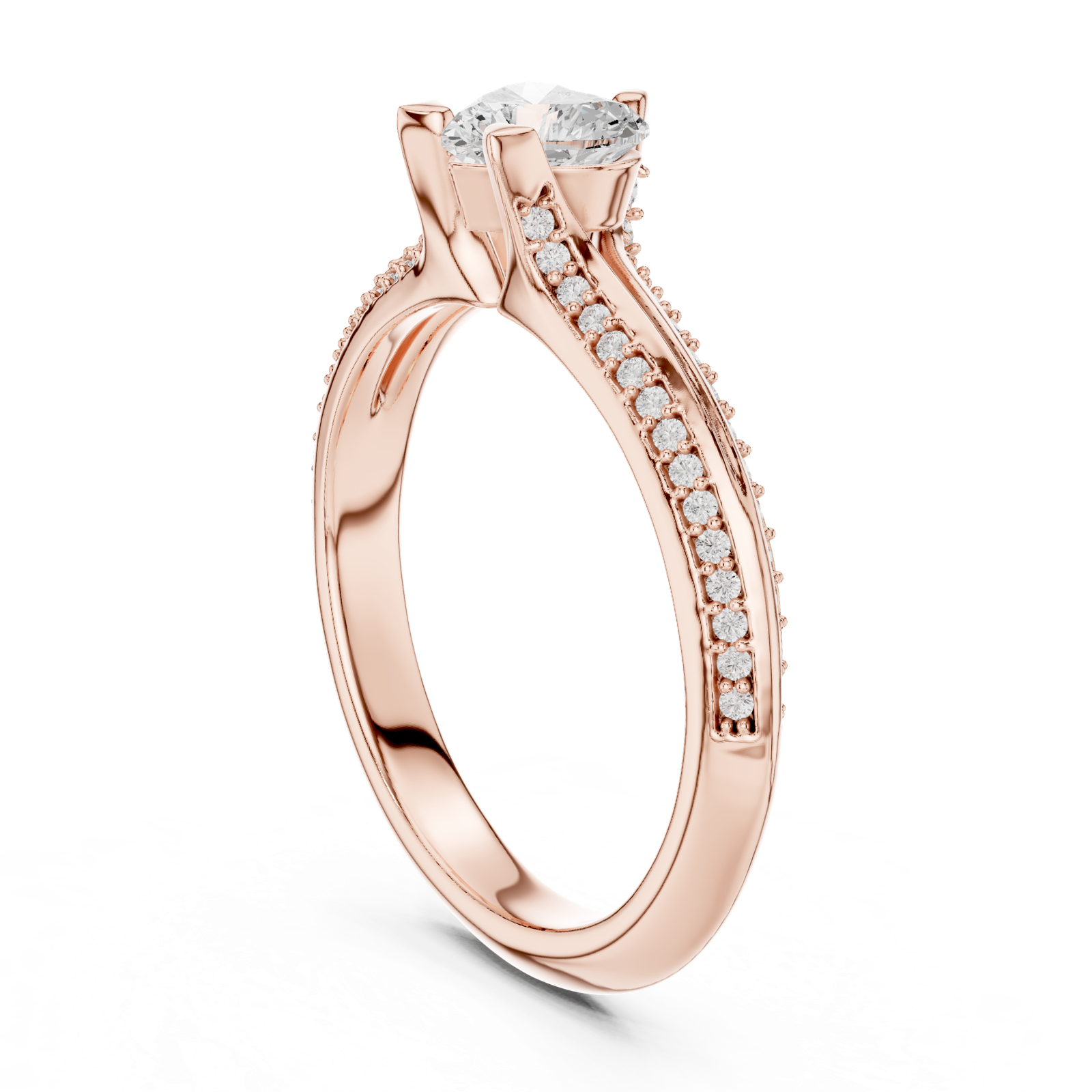 Gold Ring LR-0278, Rose Gold, view 1