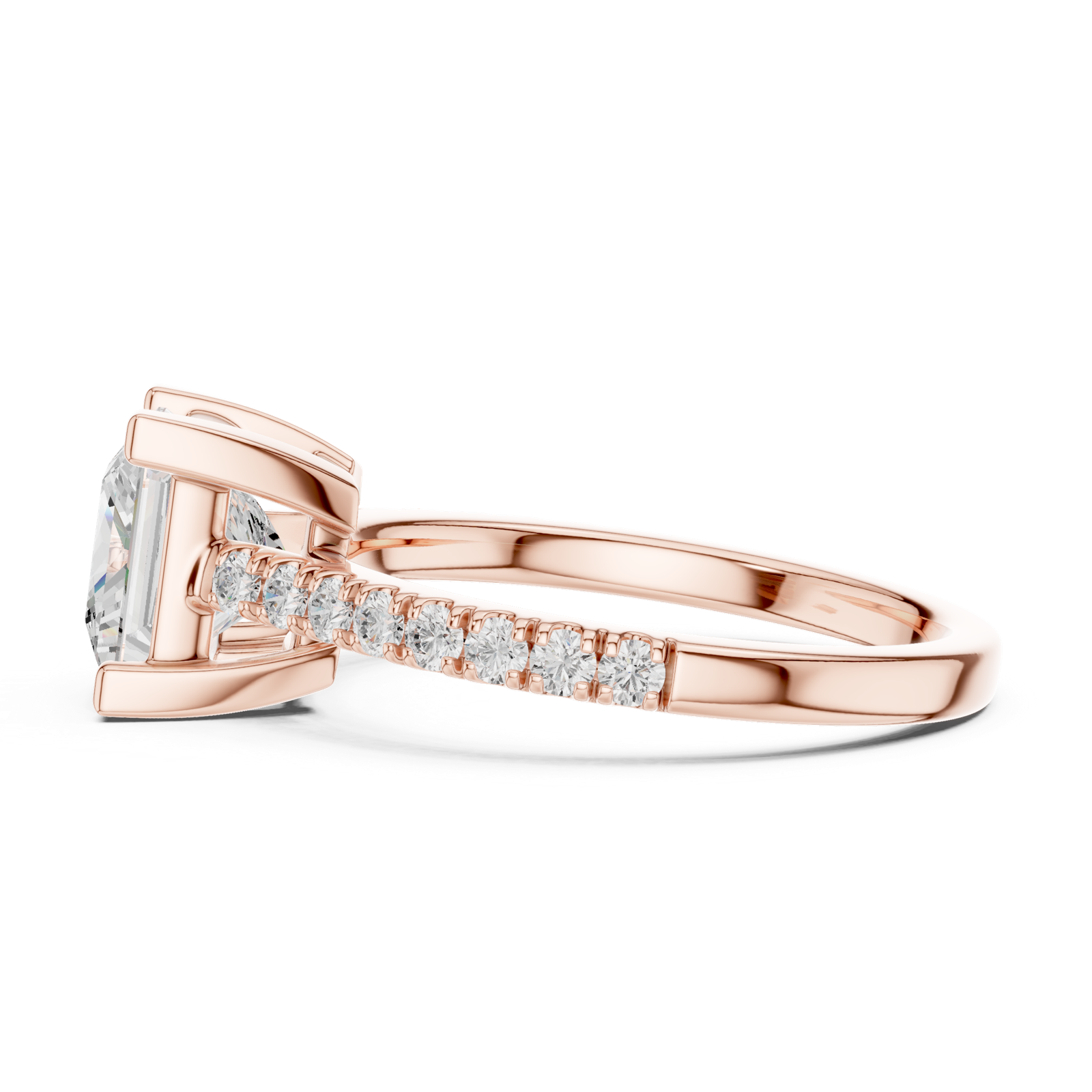 Gold Ring DDLR-880, Rose Gold, view 3