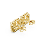 Gold Earrings ALJERV-479, Yellow Gold, view 2
