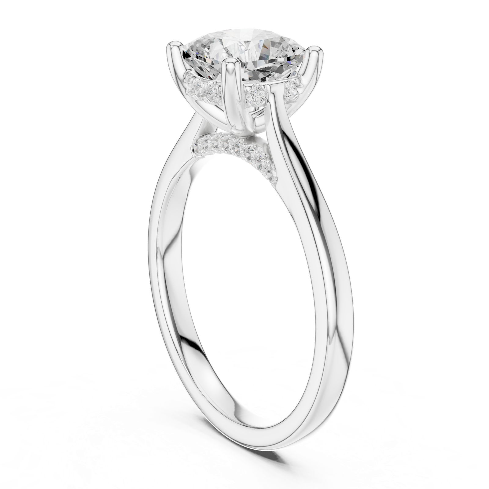 Gold Ring DDLR-854, White Gold, view 1