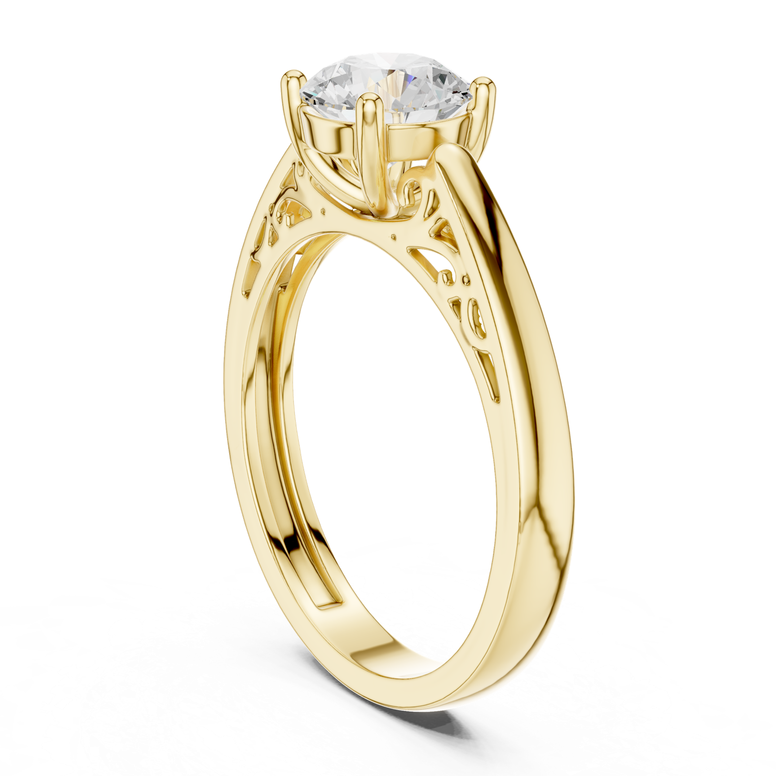 Gold Ring DDLR-815, Yellow Gold, view 1
