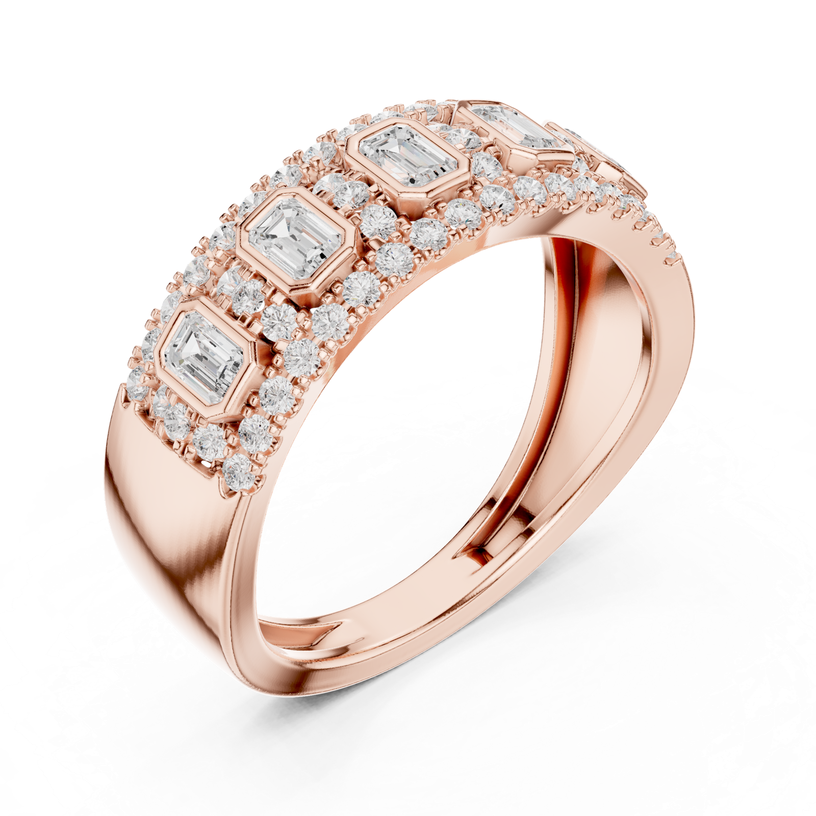 Gold Ring DDLR-450, Rose Gold, view 2