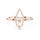 Gold Ring DR-6190, Rose Gold, view 4