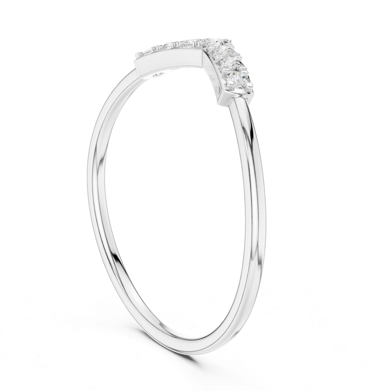Gold Ring HLR-199, White Gold, view 1