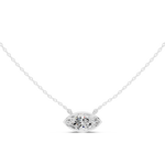 Gold Jewelry DDPO-007, Marquise center stone, White Gold, view 4