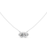Gold Jewelry DDPO-007, Marquise center stone, White Gold, view 4