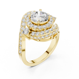 Gold Ring DDLR-402, Yellow Gold, view 2