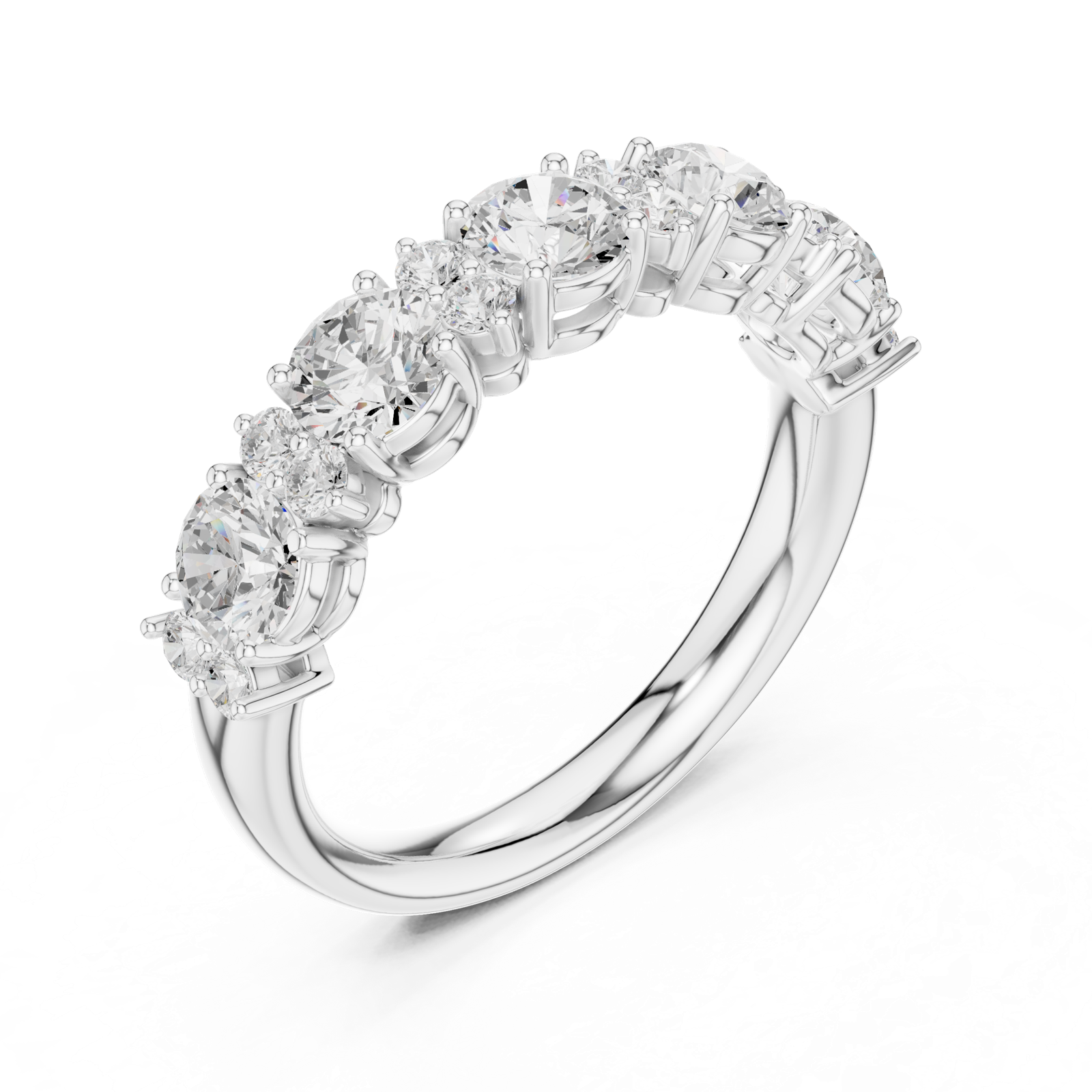 Gold Ring DDLR-697, White Gold, view 2