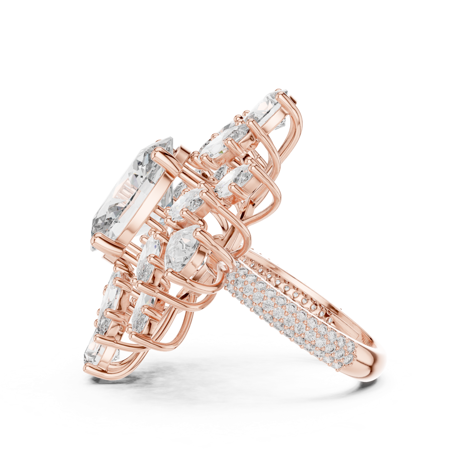 Gold Pendant 9-10030L_36, Rose Gold, view 3