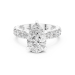 Gold Jewelry L35-63, Pear center stone, White Gold, view 4
