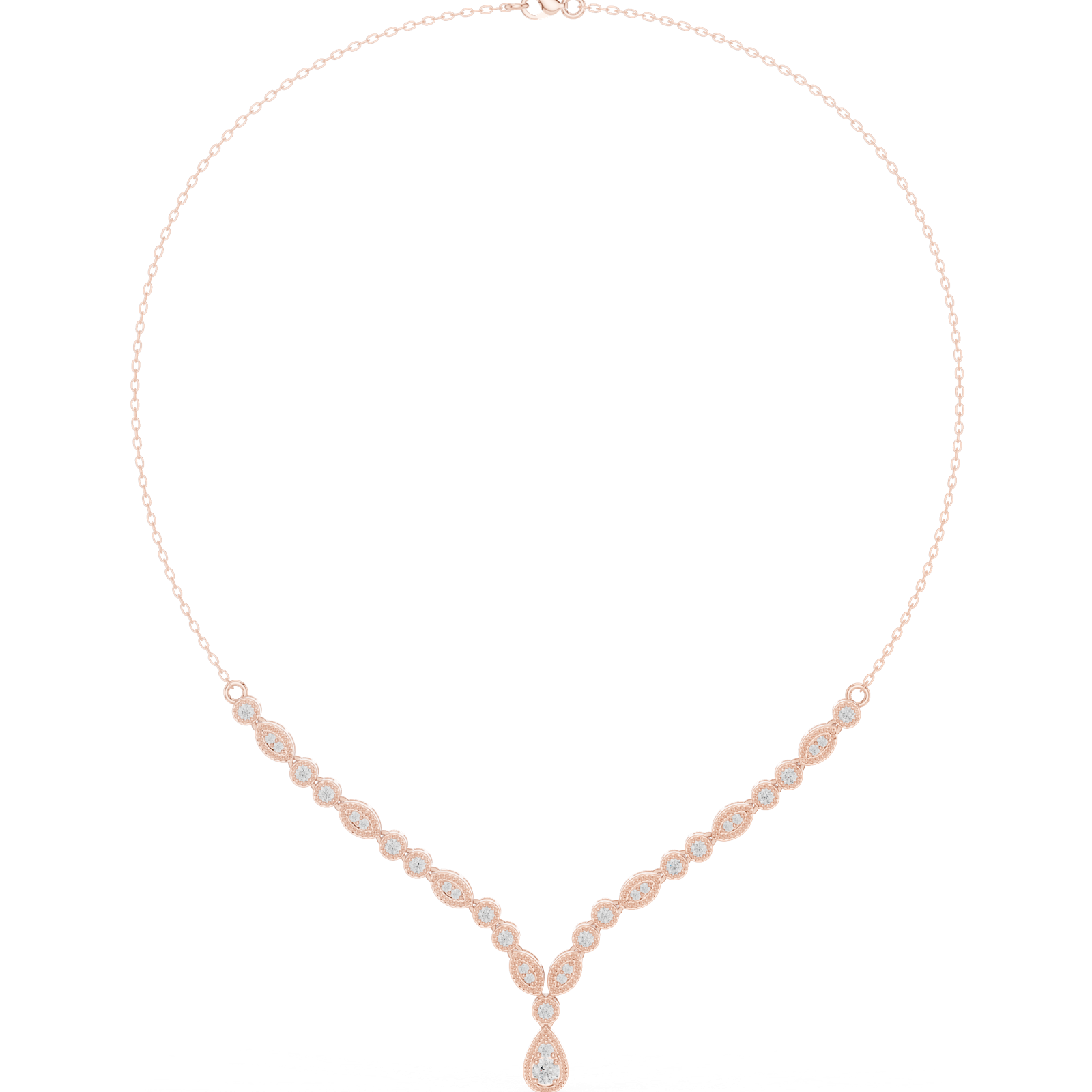 Gold Necklace SBWN (2), Rose Gold, view 4