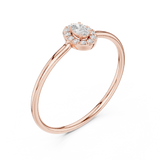 Gold Ring HLR-207, Rose Gold, view 2